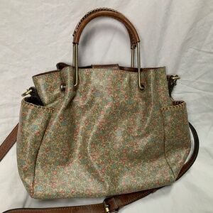 Patrica Nash Zancona Tote in Coral Bouquet Leather